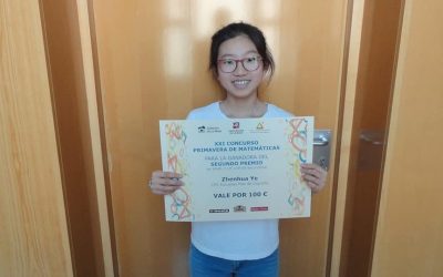 Nuestra alumna Zenhua Ye, premiada en el XXI Concurso Primavera de Matemáticas.
